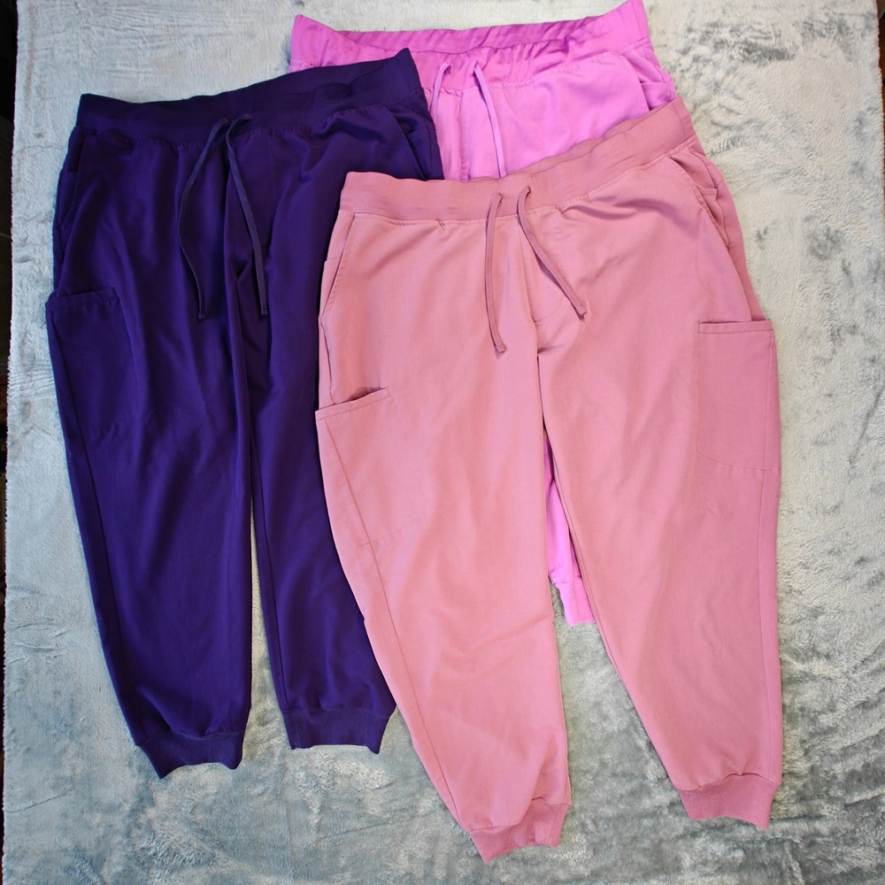 Mandala Scrub Jogger Lot 3 Pair Womens 2XL Multi Color Equa-Tek Cargo Bundle 3pk
